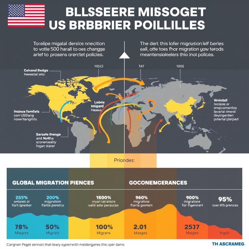 Grafik perubahan pola migrasi global akibat kebijakan AS Grafik perubahan pola migrasi global akibat kebijakan AS