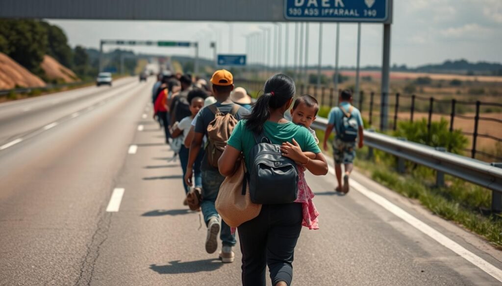Migran dari Amerika Tengah menuju perbatasan AS